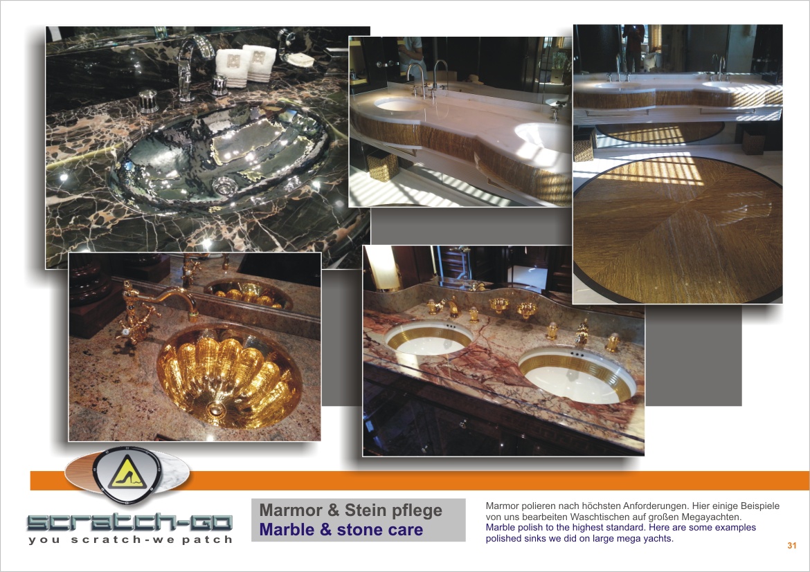 Marble sink polishing